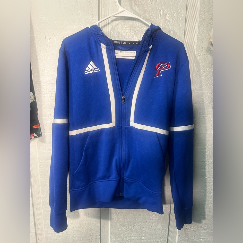 Adidas Blue Zip Front Jacket Size XS EUC